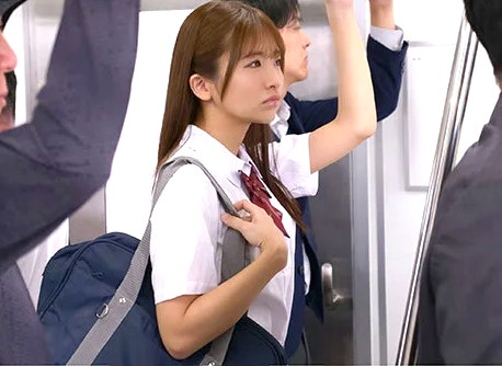川口桜｜通学ひよこ少女×指マン電車痴漢｜気持ち良すぎる愛撫にマンコ濡れキュンしちゃうロリJK。愛液がクチュクチュ。もっと触って犯して欲しい快感堕ち